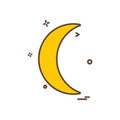 Crescent icon design vector