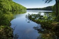 Crescent Lake reservoir in Meriden`s Giuffrida Park. Royalty Free Stock Photo