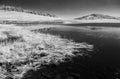 Crescent Lake in Arizona, infrared Royalty Free Stock Photo