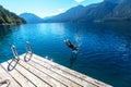 Crescent lake Royalty Free Stock Photo