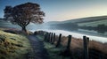 Crescent Lake: A Serene Morning On The English Moors