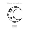 Crescent. Linear icon. Royalty Free Stock Photo