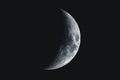 Crescent moon in a black sky Royalty Free Stock Photo