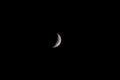 Crescent moon in a black sky Royalty Free Stock Photo