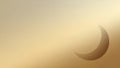 Abstract Golden Crescent Moon on Gradient Background Royalty Free Stock Photo