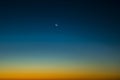 crescent moon at dawn of the day Royalty Free Stock Photo