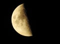 Crescent moon growing in the darkness of the night Royalty Free Stock Photo