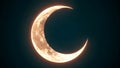 Crescent Moon Illumination Royalty Free Stock Photo
