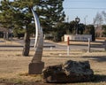 `Crescent Moon` by Jeff Laing in Mitch Park in Edmond, Oklahoma.