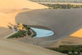 Crescent Moon Lake at Singing Sands Dune near Dunhuang, Gansu Province, Chi