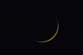 The crescent moon in the night in June over Germany Royalty Free Stock Photo