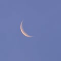 Crescent Moon in the night sky Royalty Free Stock Photo