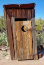 Crescent Moon on the Outhouse Door - Meaning Royalty Free Stock Photo