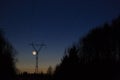 Crescent Moon and power line