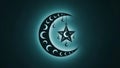 Crescent Moon and Star Decoration Royalty Free Stock Photo