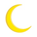 Crescent moon vector symbol icon design.