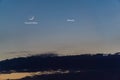 Crescent Moon, Venus and Mercury Royalty Free Stock Photo