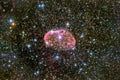 Crescent Nebula NGC6888 is an emission nebula in the Cygnus constellation Royalty Free Stock Photo