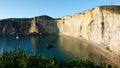 Half moon bay beach on Ponza Island in Italy Royalty Free Stock Photo