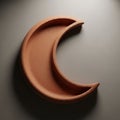 Crescent-shaped object with a smooth, slightly roughened surface, casting Royalty Free Stock Photo