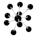 Cresols molecule icon, simple style