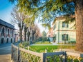 Crespi d`Adda, Bergamo, Lombardy, Italy, historic industrial village, Unesco WHS Royalty Free Stock Photo