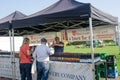 Outdoor stall with large display Bottled English Craft Ale