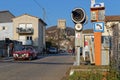 Alfa-Romeo of Historic Monte-Carlo Rally at the railway crossing