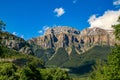 Natural landscape in the famous valley of Ordesa. Royalty Free Stock Photo