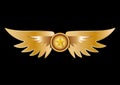 Crest star shield with golden wings