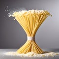 Creste di gallo pasta close up food background Royalty Free Stock Photo