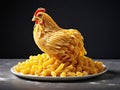 Creste di gallo pasta close up food background Royalty Free Stock Photo