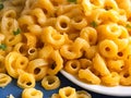 Creste di gallo pasta close up food background Royalty Free Stock Photo