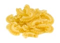 Creste di gallo pasta on white Royalty Free Stock Photo