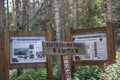 Crestone, Colorado - August 27 2015 - South Colony Trail sign in Sangre de Cristo Wilderness area