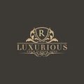 Crests logo, Hotel logo, luxury letter monogram Royalty Free Stock Photo