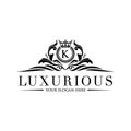 Crests logo, Hotel logo, luxury letter monogram Royalty Free Stock Photo