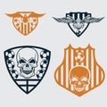 crests set with eagles and skulls