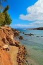 Cretan cliff Royalty Free Stock Photo