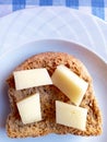 Cretan Dakos Barley Rusk with Grviera Cheese, Crete, Greece