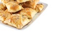 Cretan pies with sesame seeds