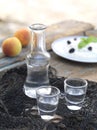 Cretan raki on a table