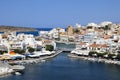 Crete. Greece. Agios Nikolaos. Panorama. Lake Voulismeni.