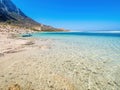 Crete, Greece: Balos lagoon paradisiacal view of beach and sea