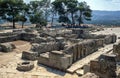 Crete, Greece - 08/10/1999: Guided tour of the archaeological site Royalty Free Stock Photo