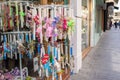 Crete, Greece - May 01, 2019: colorful Easter candles in the Cretan store