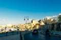 Crete Heraklion Greece port harbor boats panoramic view twilight blue hour travelling