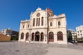 CRETE,HERAKLION-JULY 25: The Agios Minas Cathedral on July 25 in Heraklion on the Crete island, Greece. Royalty Free Stock Photo