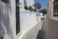 Narrow streets on Crete island Royalty Free Stock Photo