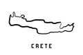 Crete island hand drawn map